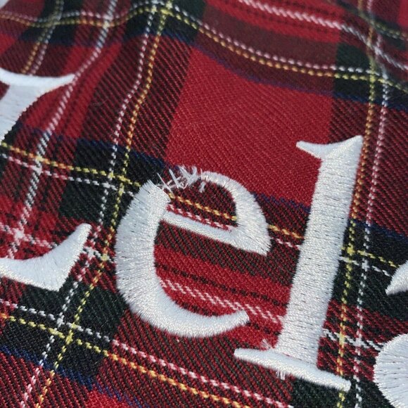 Pottery Barn Kids Leland Tartan Plaid Santa Bag Sack Christmas Stocking 33 x 40 - Picture 11 of 16